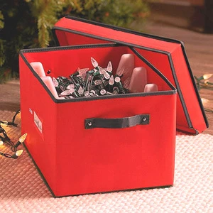 High-capacity Hand Carry Christmas LED Light Storage Box Made of 600D Oxford Fabric