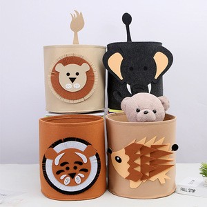 YM Custom Logo Eco-Friendly Felt Clothing Storage Basket Multifunctional Foldable Home Organizing