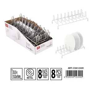 Kitchen Storage Plate Holder 33.5x13.5x9 cm Cabinet Organizer