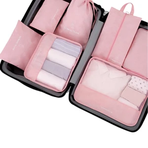 Wholesale 7pcs Set Travel Clothing Packing Organizer Bags Large Capacity Foldable Minimalist Design Luggage Storage Bag