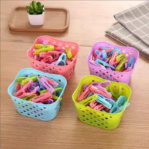 30 Pcs Small Clothespin Clips with Strong Windproof Clips