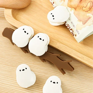 Office Memo Holder Gift 2 in 1 Bag Sealer & Fridge Magnet Kitchen Sealing Clip Kawaii Bird Bag Clips