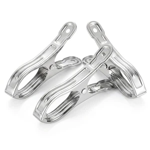 9cm Stainless Steel Medium Quilt Clips Heavy Duty Blanket Pegs With 4.5cm Large Opening Windproof Laundry Clamps Wholesale
