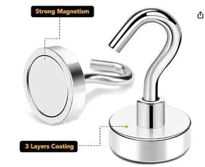Magnetic Hooks Magnets Heavy Duty With Hook, Sheep Eye Magnetic Hooks For Cruise, Locker Accessories, Office, School