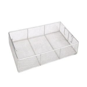 Stainless Steel Wire Mesh Storage Basket Multi-Function Organizational Basket Fashionable Square Rectangle Quality Storage