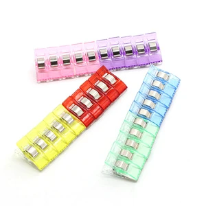 30pcs Strong Sewing Plastic Clip Patchwork Binder Paper Wrap Edge Photo Clamp Colorful Photo Clamp Clips