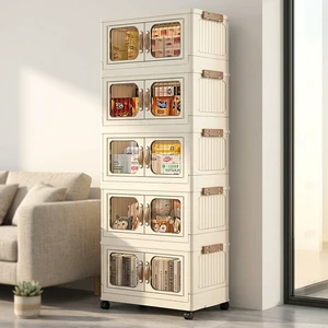 Anti-Mold Eco-Friendly Foldable Plastic Boxes Stackable 1-5 Layer for Basement Humid Area-Clothing Organizer