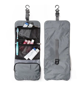Large Capacity Hanging Travel Toiletry Organizer Bag Folding Cosmetic Storage Bag With Hook