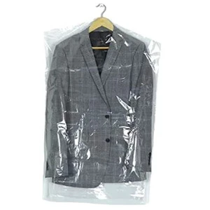 PE Non Woven Clothing Dustproof Suit, Transparent Plastic Cover, Disposable Bag for Dry Cleaning Shop