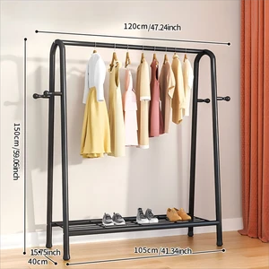 Customize Multifunctional Carbon Steel Coat Rack Organizer with Shelf Metal Clothes Rack Rust-proof Coat Rack for Bedroom