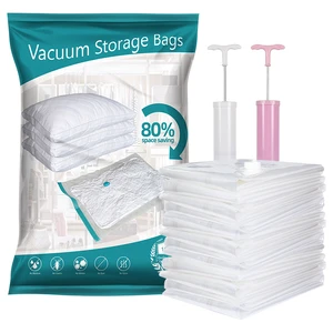 Hot Selling Environmental Vacuum Storage Bag Wardrobe Saver Zipper Explosion Proof 7-Layer PA+PE Material Clothes Mattress
