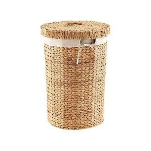Eco Friendly Natural Fiber Rattan Jute Yarn Storage Basket Set Brown Woven Modern Organizer Home Interior Decoration