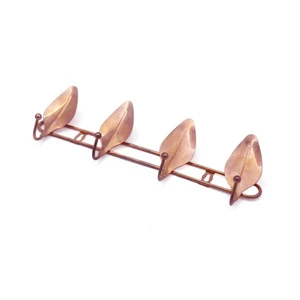 Metal Wall Mount Storage Rack with 5 Hooks for Jackets Coats Hats Scarves & Kitchen Organization