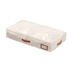 Transparent Classic Rectangle Large Capacity Foldable Underbed Storage Organizer Bins Dustproof Home Closet for Clothes & Quilts
