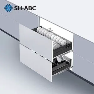 SH-ABC Kitchen Storage Tableware Pull Out Basket Furniture Hardware Removable Sliding Cutlery Tray For Drawers