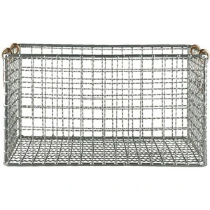 Household Sundries Storage Solution Durable Metal Wire Mesh Basket