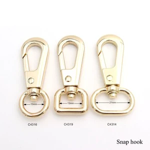 Precision Die Casting Hardware Factory Various Designs Bag Snap Buckle Swivel Clips Handbag Metal Snap Hook Clasp