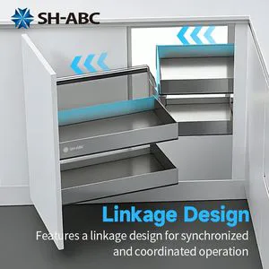 Customizable Pull Out Wire Basket Set Modern Design Kitchen Base Cabinet Storage Baskets Supports