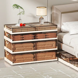 Modern Factory Price Under Bed Large Capacity Bedroom Clothing Organizer Contain Under Bed Plastic Foldable Storage Box