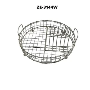 Luxury Decorative Wire Basket for Modern Home and Office InteriorsStylish Handmade Stainless Steel Basket Organizer with Stands