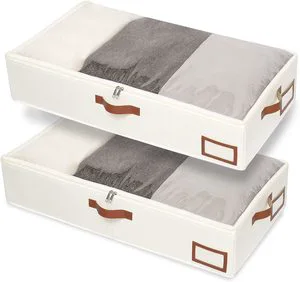 Large Capacity under Bed Storage Bags with Clear Windows Organizer for Comforters Blankets Clothes Easy Visibility