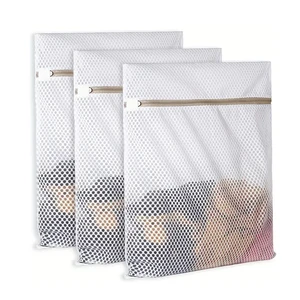 Protect Clothes Laundry Custom Logo Fine Mesh Travel Shoe Wash Bag White Wash Bag Washed Custom Laundry Bag