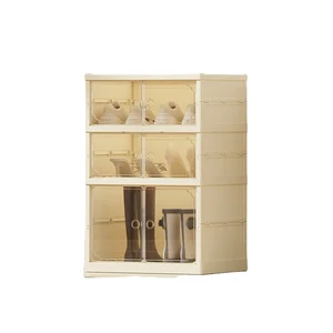Plastic Storage Box Stackable Shoe Storage Box for Home Organization Transparent Shoes Container