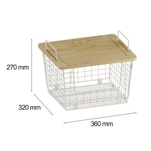 Display Metal Wire Food Storage Organizer White Vegetable Storage Basket for the Kitchen
