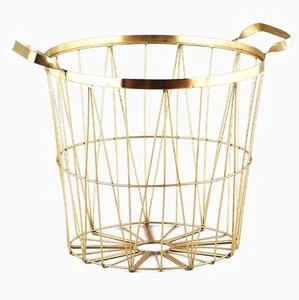 Modern Handmade Acube Industries Iron Wire Baskets with Digital Printing 1 Color Fruits Vegetables Table Decoration