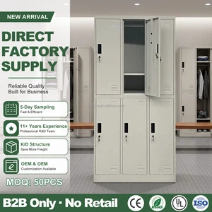 Custom Design Steel Furniture Metal Locker Cabinet 3 Doors for Gym Steel Commercial Storage Clothes Locker