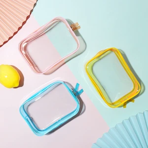 New Products 2024 Waterproof PVC Cosmetic Bags Makeup Organizer Bag Travel Toilet Travel Pouch Kit Colorful Clear Makeup Bags