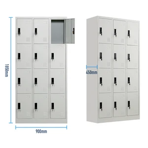 Staff Work Clothes Locker Box Storage School Locker Cabinet 12 Door Steel Locker Cabinet