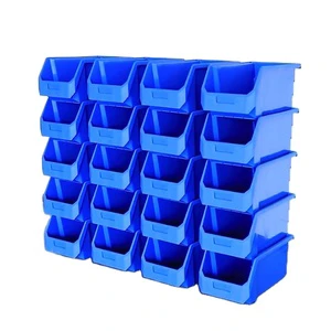 Multi Size Plastic Parts Tool Stackable And Hanging Storage Bin For Garage Storage