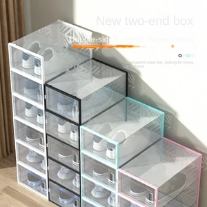 Modern Rectangle Clothing Organizer Transparent PP Plastic Detachable Side-Open Portable Foldable Adjustable Large Capacity