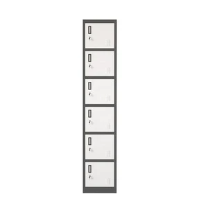 Customized Color Single 6 Door Steel Locker with Key Lock Rust Resistant for Gym and Hospital High Quality Storage Solution