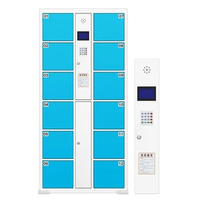 Supermarket Smart Locker Key Lock Combination Barcode Eco-Friendly Durable Metal Knock-Down Structure Card Storage Cabinet