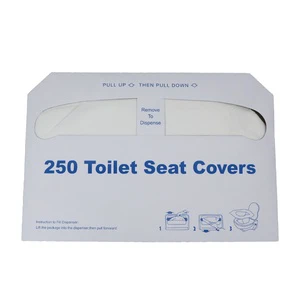 Custom Price 1/2 Half Fold Travel Portable Flushable Biodegradable Water Soluble Disposable Toilet Seat Cover Paper Manufacturer