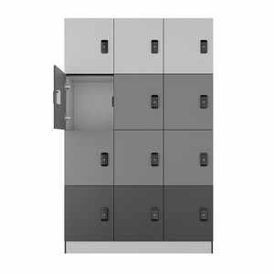 High Quality Smart HPL Locker Cabinets with Electronic Key Lock Factory-Supplied Gym and Particle Board Storage Locker