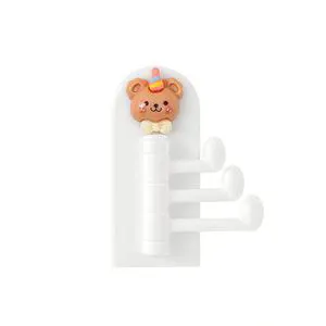Wholesale Custom Multi-Functional Creative Cartoon Hooks Plastic Hole-Free Wall-Mounted for Student Dormitory Living Room