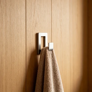 Non Perforated Modern Eco-Friendly Bathroom Clothes Hooks Towel Racks Wall Mounted Single-layer Hangers Brushed Polished Hook