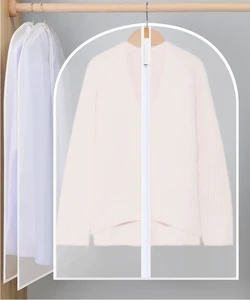 Premium Quality PEVA Moth Proof Clothes Covers Dustproof Clear Garment Coat Cover Breathable Full Zipper Dust Cover