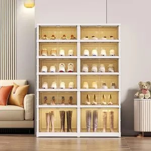 Space-Saving Scarpiera Zapatera Plastic Foldable Rectangle Injection Household Stackable Shoe Organizer Pull Out Shoe Rack