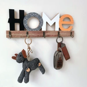 Creative Wooden Key Storage Hook Rack Wall Hanging Model Style Direct Shipment