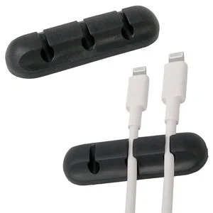 Desktop Wire Winder Clips Tidy Silicone USB Holder Cord Data Cable Holder Management Cord Cable Organizer