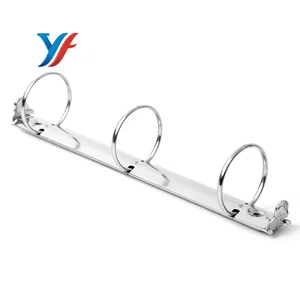 Stylish Nickel Plated 3 Metal Ring Binder Clips Stationery Accessory With Innovative Ring Mechanism