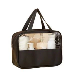 Factory Wholesale High Quality Eco-friendly Transparent Waterproof Toilet Wash Bag for Promotional Use Customizable Color Logo