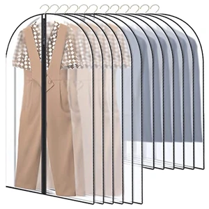 Factory Promotion Price Clothing Dust Cover Hanging Coat Dust Bag OEM Household Clothing Hanging Bag Hot Sale PEVA Garment Bag