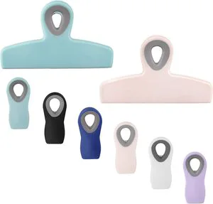 Magnetic Bag Clips with Airtight Seal Multicolor Fridge Organizer Kitchen Storage Clips for Chips, Bread, Snacks