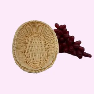 Balinese Customized Cheap Fruit Philippines Rattan Decorative Baskets Storage Baskets Daily Storage Plastic Short Flexible Oval