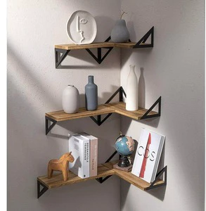 Modern Wood Wall-Mounted Storage Rack with Detachable Design for Bedroom Living Room & Office-Durable Hanging Shelving System